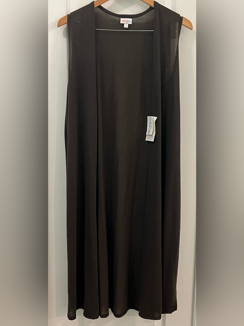NWT LuLaRoe Joy Cardigan- Dark Brown-Medium - Classic Flowing Silhouette, Long